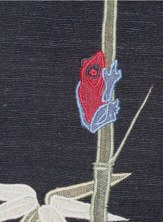 Frog appliqué detail